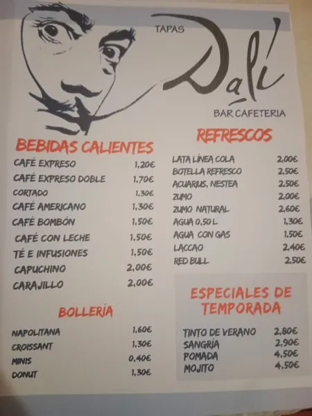 menu 0 of Dali