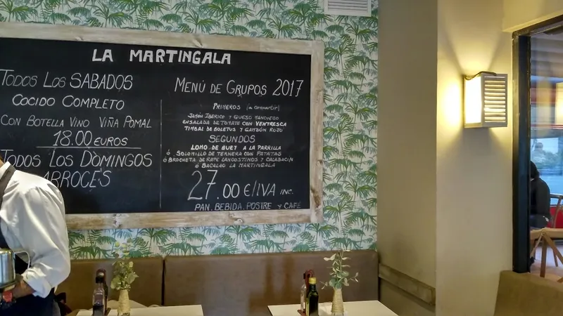 menu 2 of La Martingala