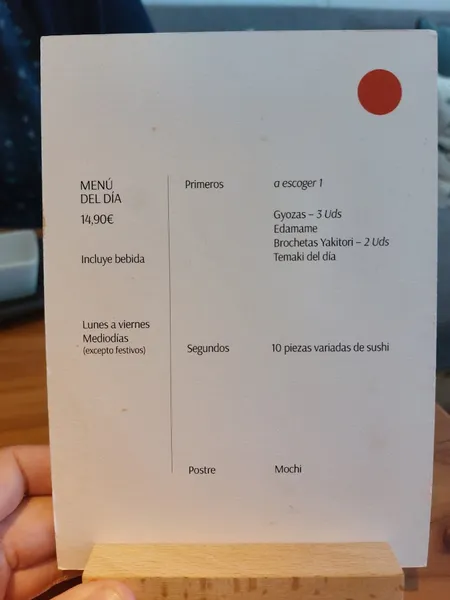 menu 1 of Restaurante Art & Sushi Coruña
