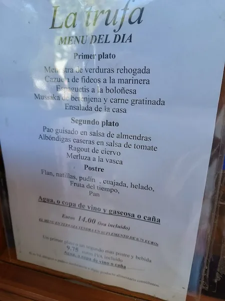 menu 0 of LA TRUFA -