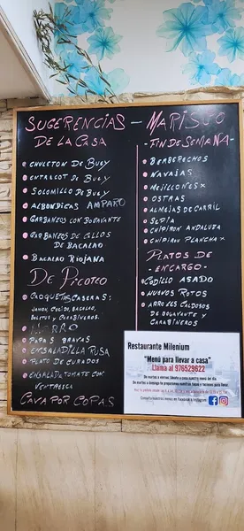 menu 0 of Cafetería Milenium