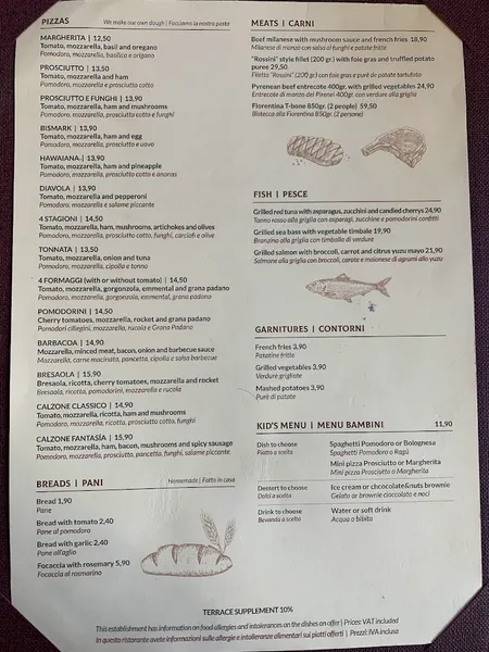 menu 1 of Restaurante Italiano Rossini