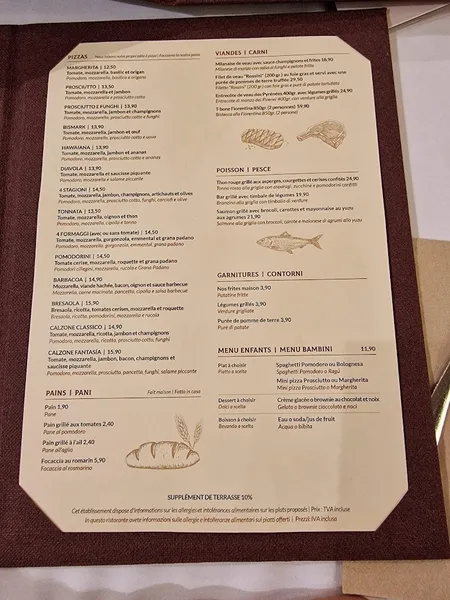 menu 2 of Restaurante Italiano Rossini