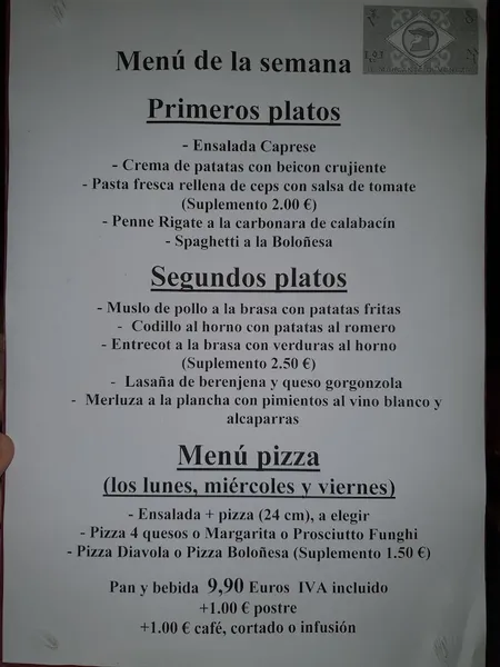 menu 0 of Il Mercante di Venezia