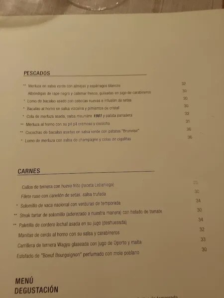 menu 2 of Restaurante La Bien Aparecida