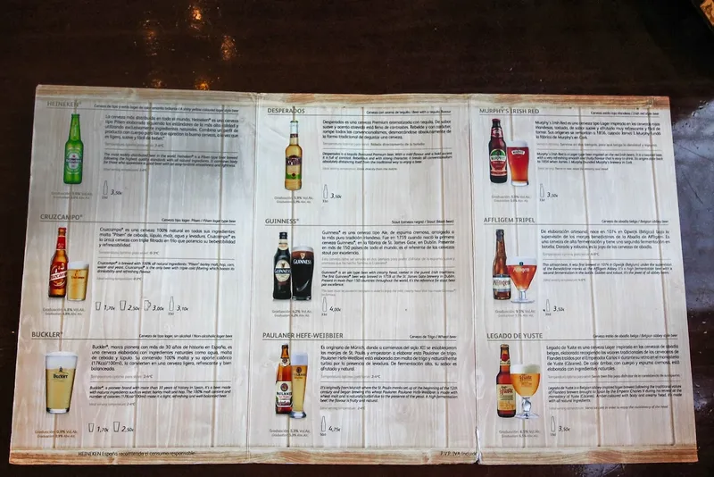 menu 1 of Cervecería Gambrinus