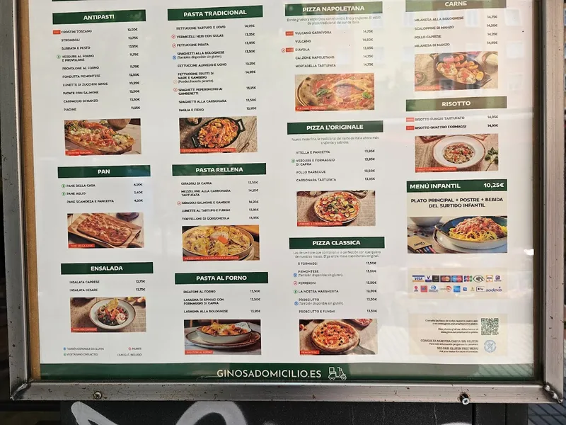 menu 0 of Ginos