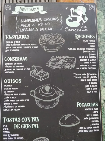 menu 1 of Bar La Conserva