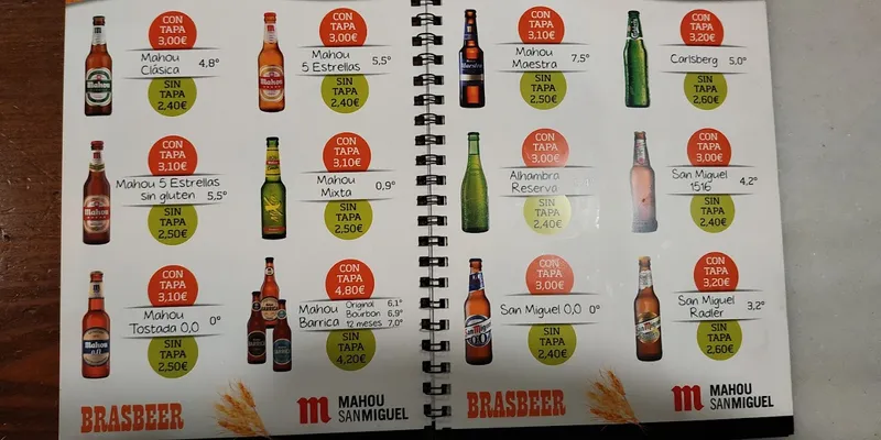 menu 2 of Restaurante La Braña