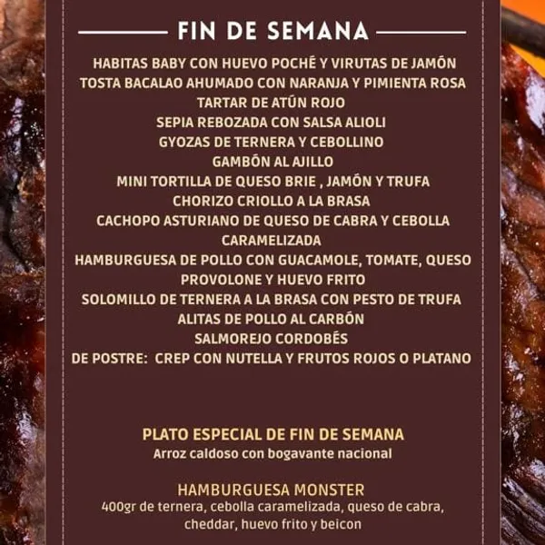 menu 0 of El Rincón de Alina - Bar Restaurante