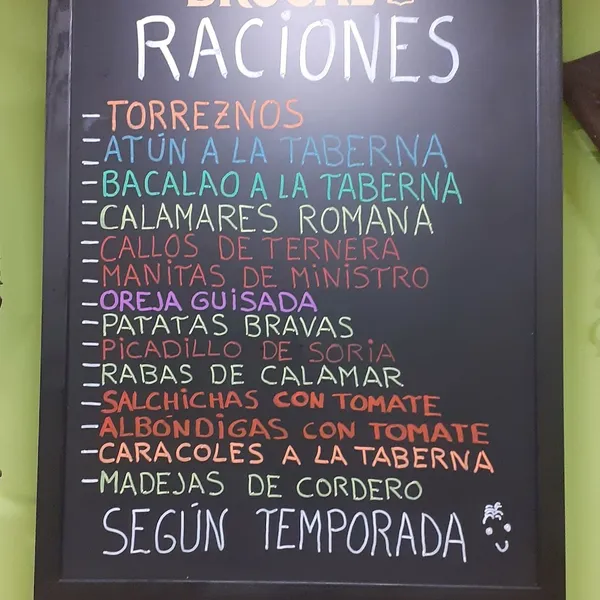 menu 1 of La Taberna de Rodri