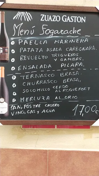 menu 2 of Restaurante El Fogarache