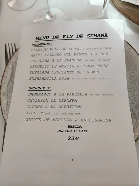 menu 0 of Mesón Galicia