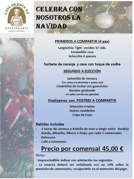 menu 2 of Casa Vicenta 2.0