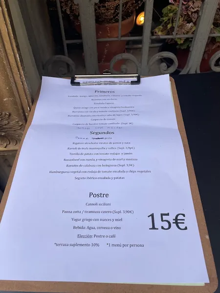 menu 1 of Stuzzichini Gracia