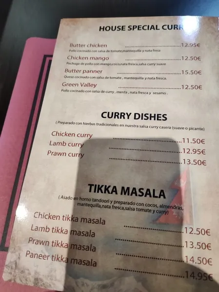 menu 2 of Restaurante Everest Tandoori