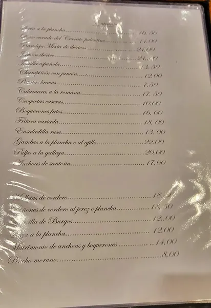 menu 0 of Miguel Ángel Restaurante