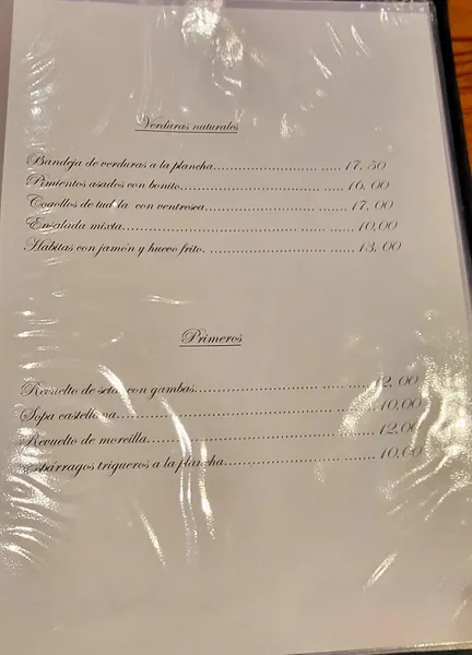 menu 1 of Miguel Ángel Restaurante