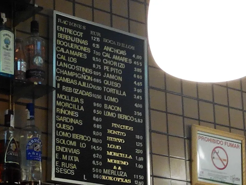 menu 0 of La Gloria