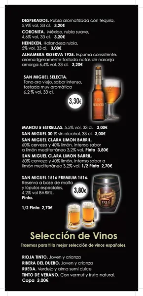 menu 1 of Pub Larache