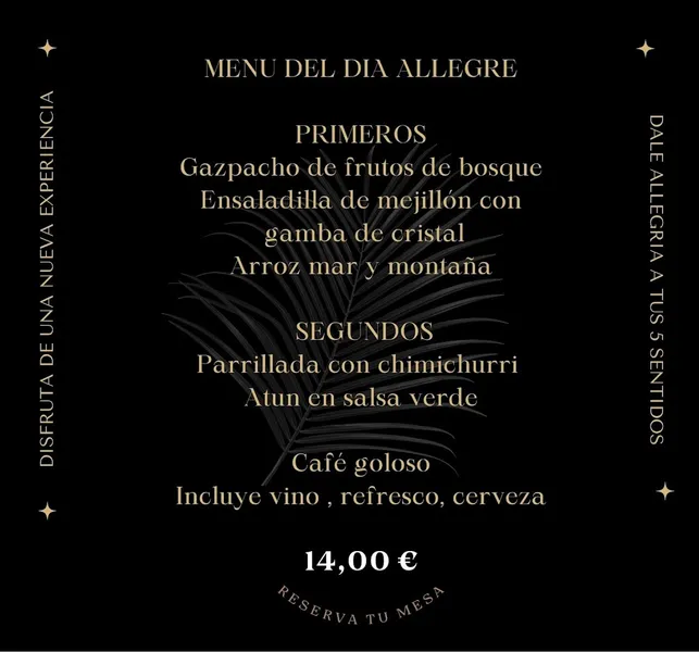 menu 0 of Restaurante Allegria Torrejon