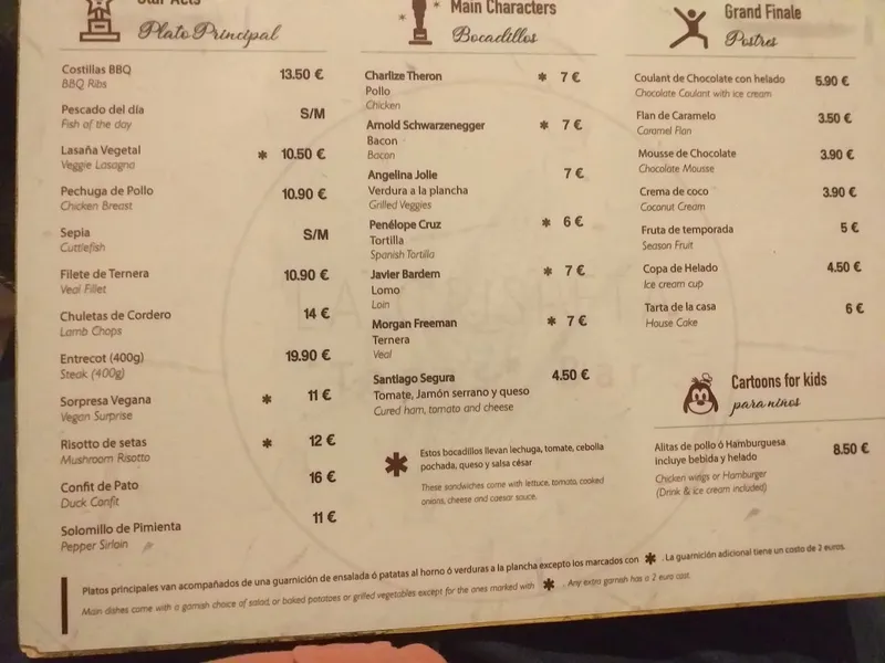 menu 0 of La Crispeta