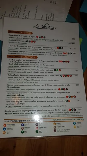menu 2 of Restaurante La Voladora