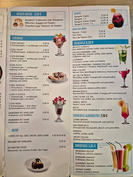 menu 1 of Cafetería Playa