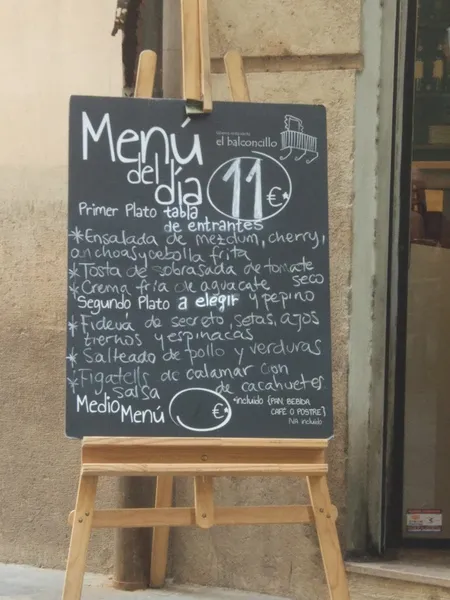 menu 2 of EL BALCONCILLO