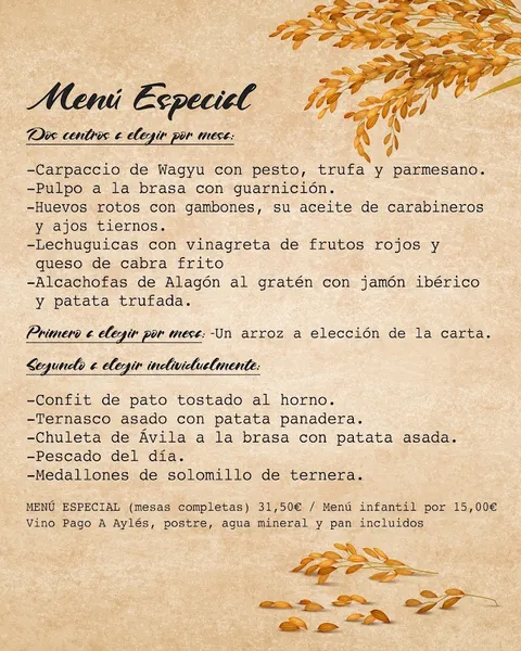 menu 0 of Arrocería Rusiente - Restaurante