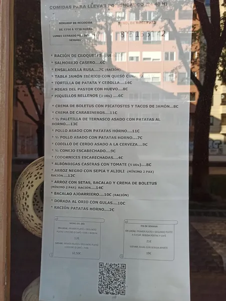 menu 0 of Restaurante La Borda