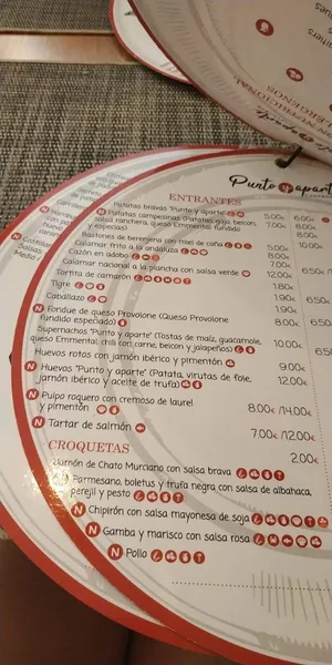 menu 1 of Punto y aparte Restaurante