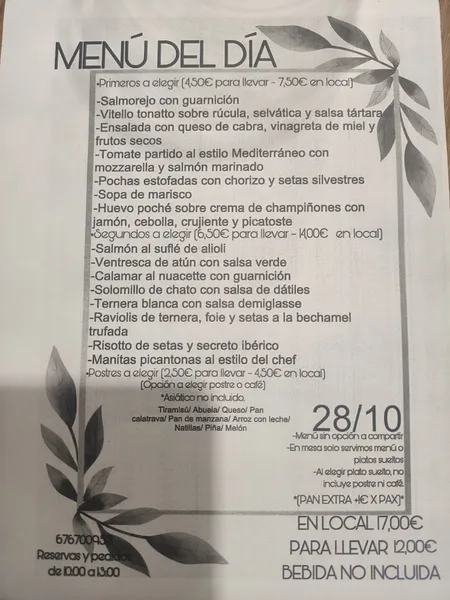 menu 0 of Dcuatro