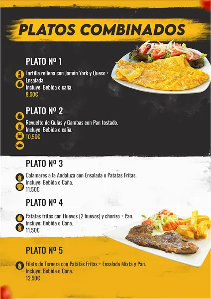 menu 2 of Bar Abril en Conde de Casal