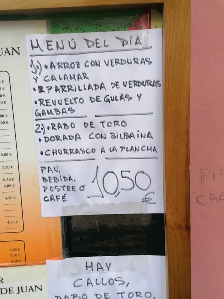 menu 0 of Cafe-Bar Los Pinchos De Juan