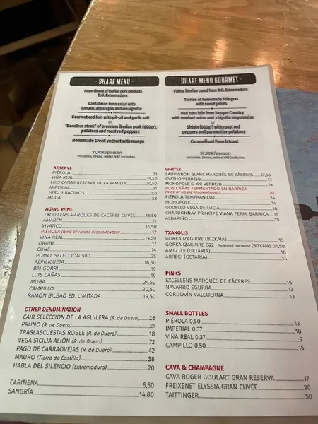 menu 2 of Restaurante La Olla