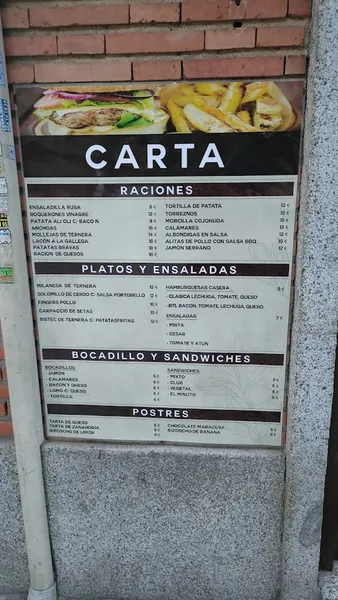 menu 0 of Bar el Minuto