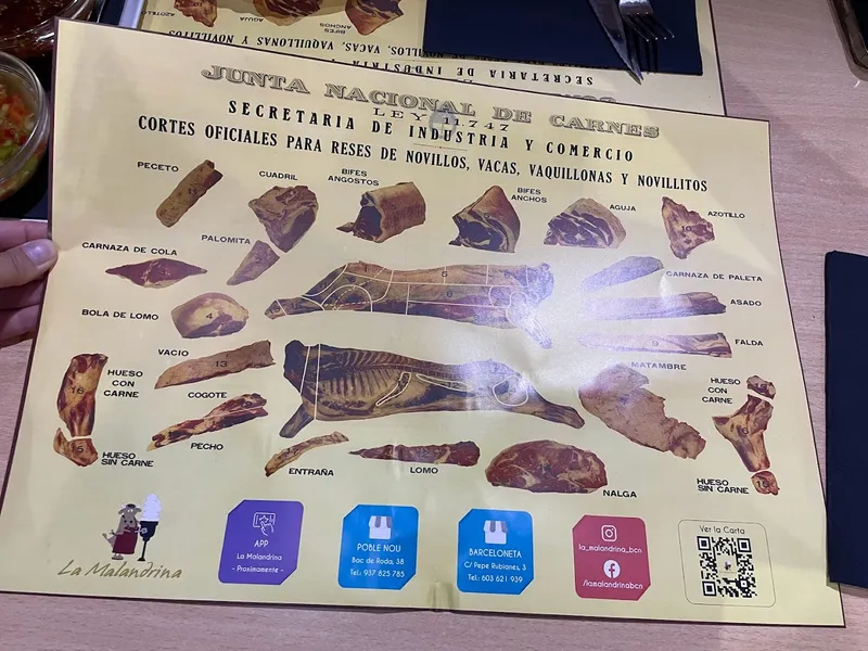 menu 0 of La Malandrina