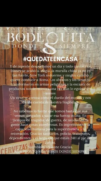 menu 2 of Bodeguita Donde Siempre "En Ca' Lauren"