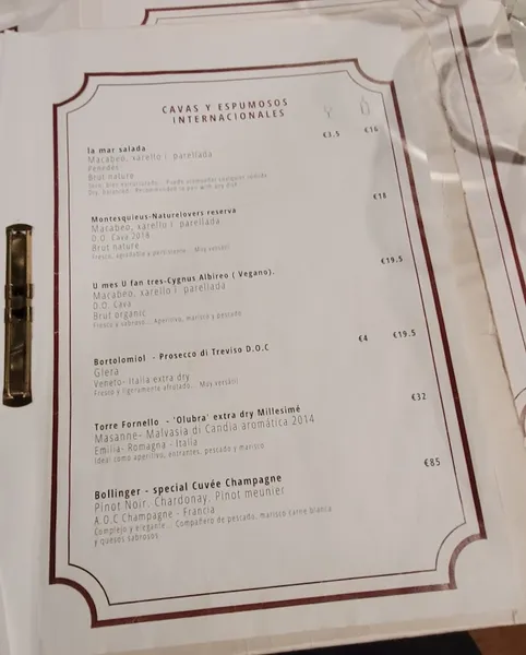 menu 0 of Gravin - Restaurante italiano