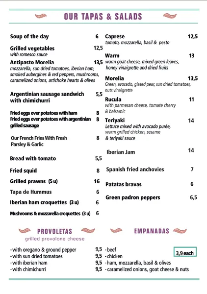 menu 0 of Morelia