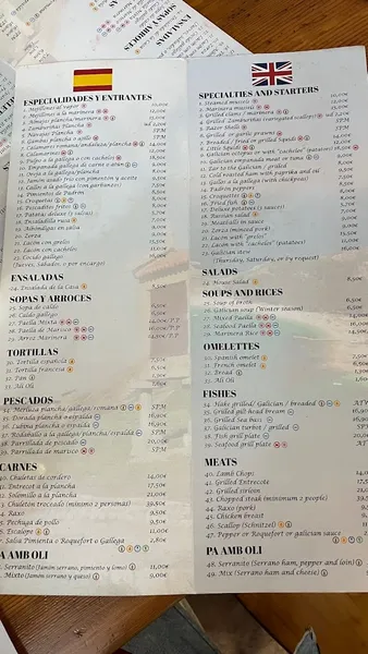 menu 1 of Restaurante "Os Canteiros"