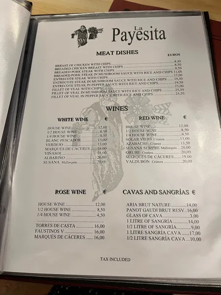 menu 0 of Restaurante La Payesita