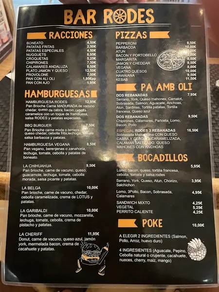 menu 1 of Cafetería RODÉS