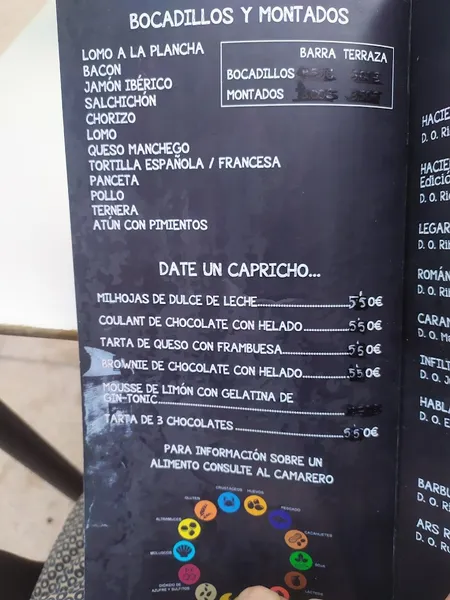 menu 0 of Restaurante La Morenita