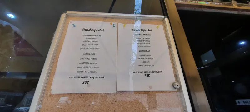 menu 1 of El Porto
