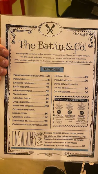menu 2 of The Batan & CO