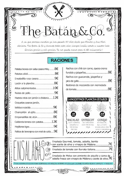 menu 0 of The Batan & CO