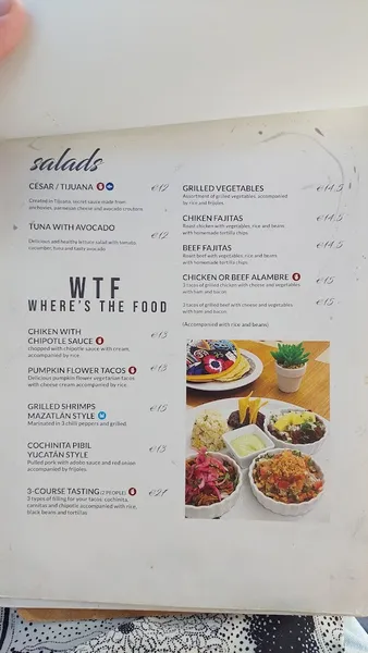 menu 0 of Matt and Marshall - Restaurante Mexicano -