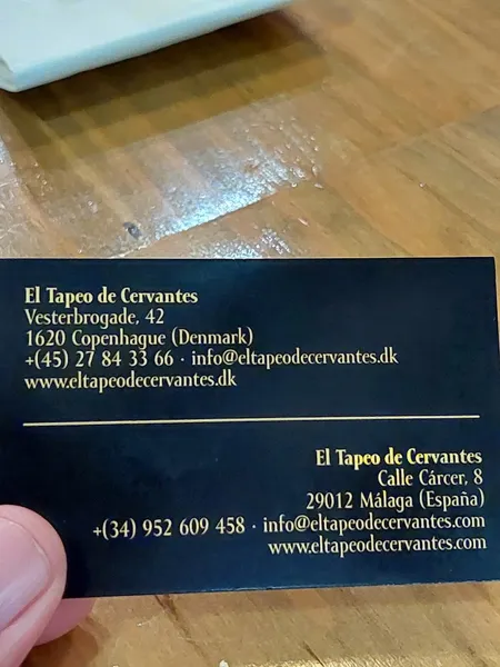 menu 2 of El Mesón de Cervantes